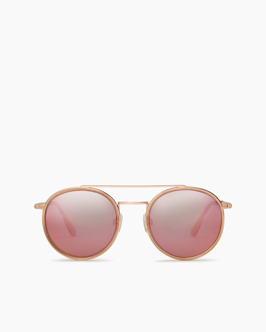 Swim Ramy Brook | Ramy Brook Shop All Monaco Round Sunglasses Crystal Nude