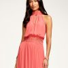 Clothing Ramy Brook | Ramy Brook Annette Halter Midi Dress Punch