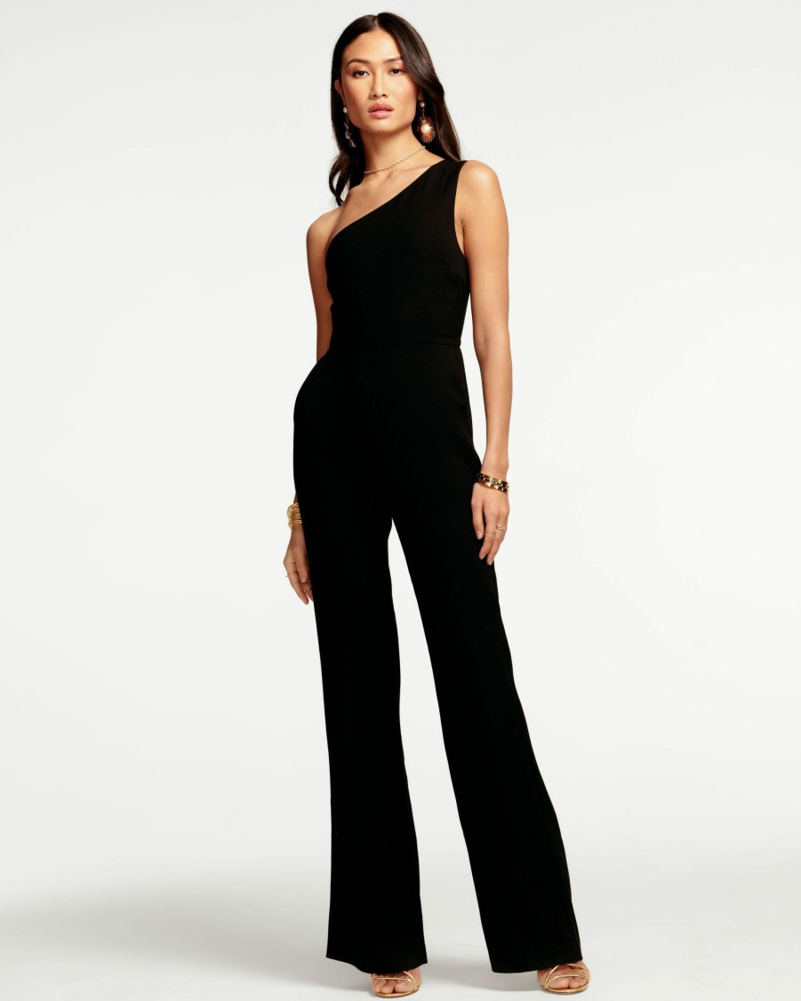 Dresses Ramy Brook | Ramy Brook Gabriela One Shoulder Jumpsuit Black