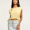 Clothing Ramy Brook | Ramy Brook Tops & Shorts Peggy Cinched Waist Top Daffodil