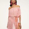 Swim Ramy Brook | Ramy Brook Shop All Printed Zuri Coverup Midi Dress Electric Orange