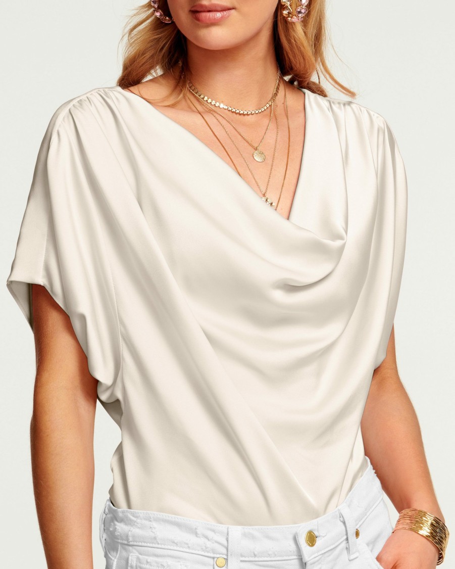 Dresses Ramy Brook | Ramy Brook All New Arrivals Dorothy Cowl Neck Top Sandstone