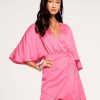 Dresses Ramy Brook | Ramy Brook Alexis Wrap Mini Dress All New Arrivals Wild Pink