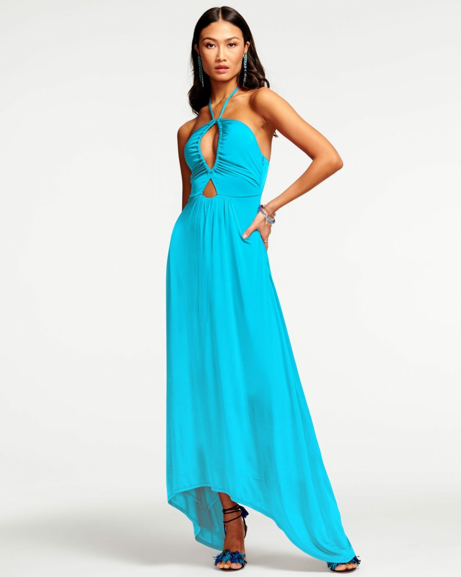 Dresses Ramy Brook | Ramy Brook Samba Cutout Maxi Dress Lagoon