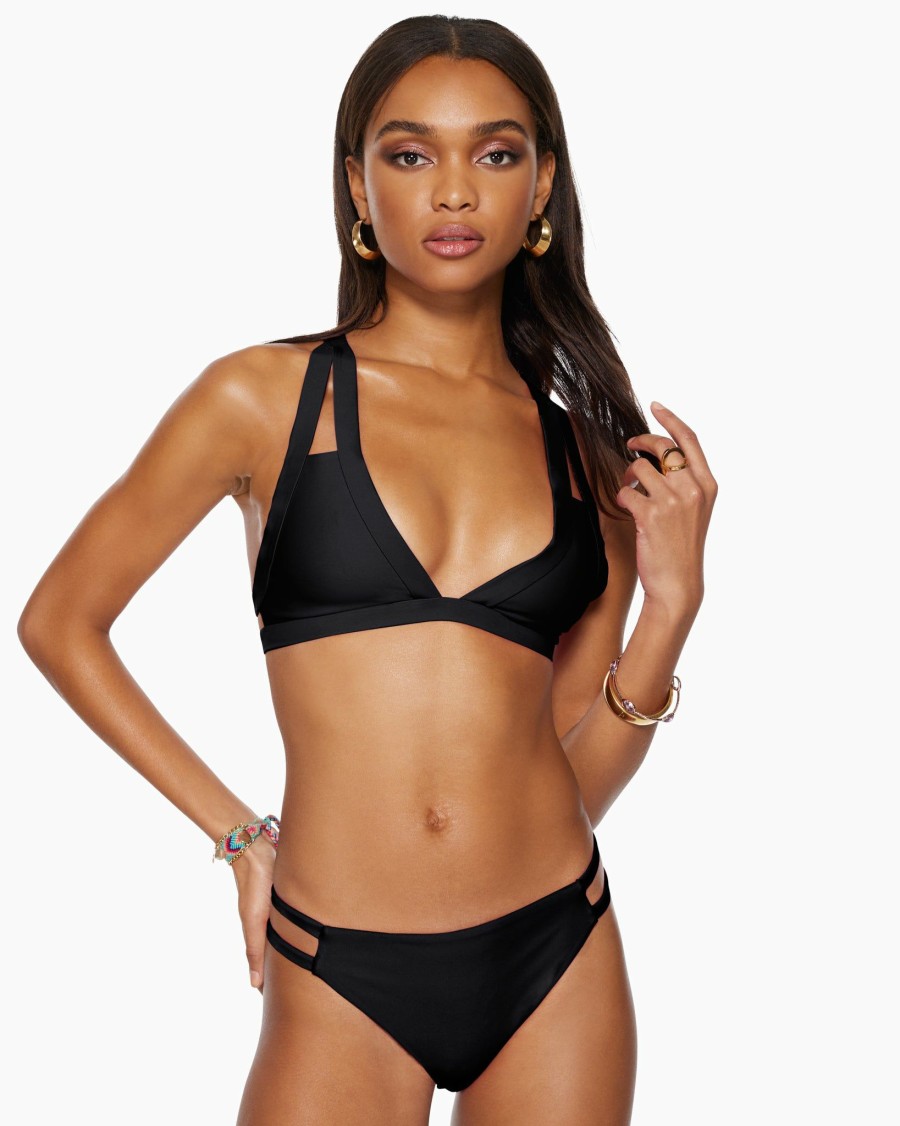 Swim Ramy Brook | Ramy Brook Starla Triangle Bikini Top Shop All Black