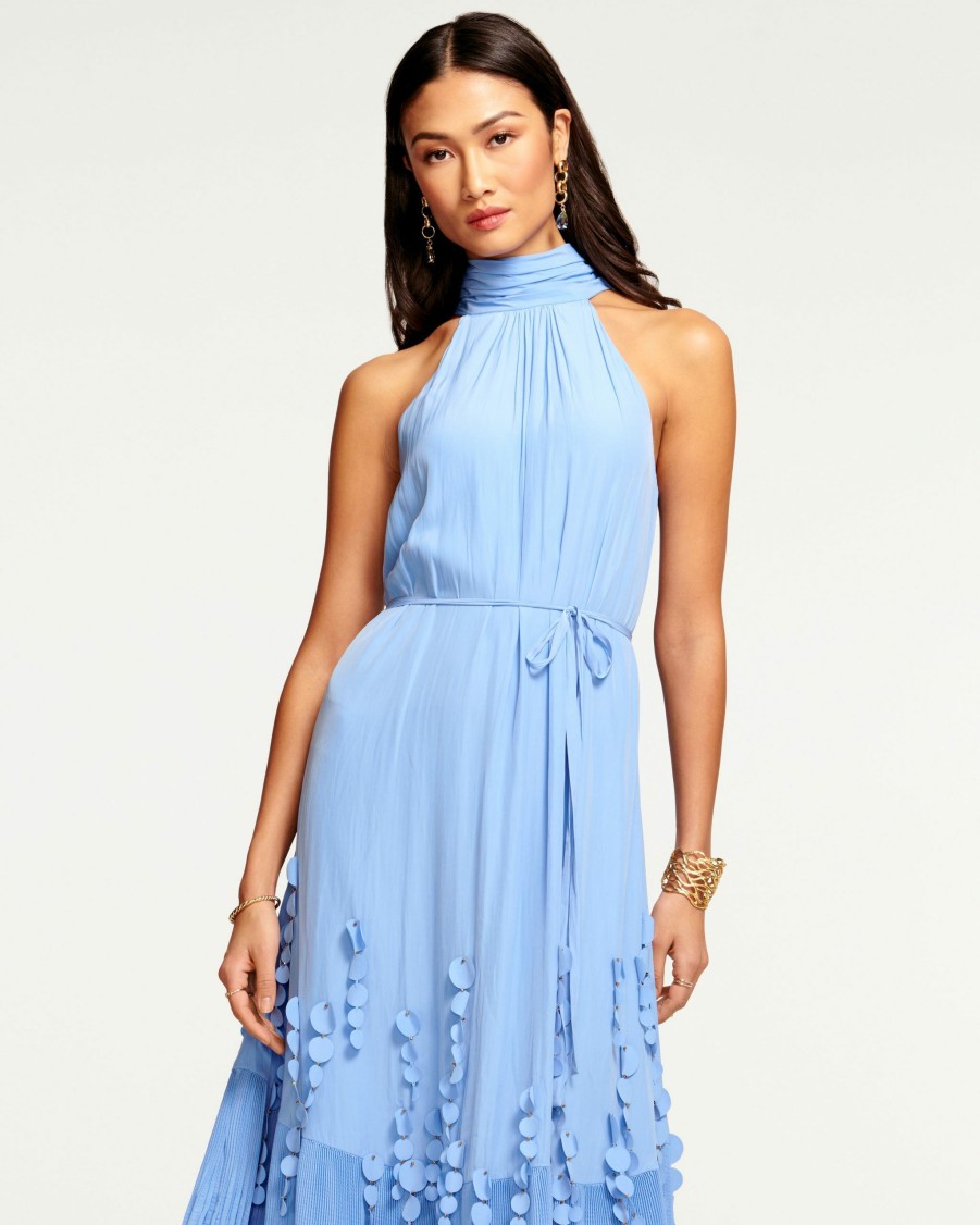 Dresses Ramy Brook | Ramy Brook Eliza Halter Maxi Dress Ocean