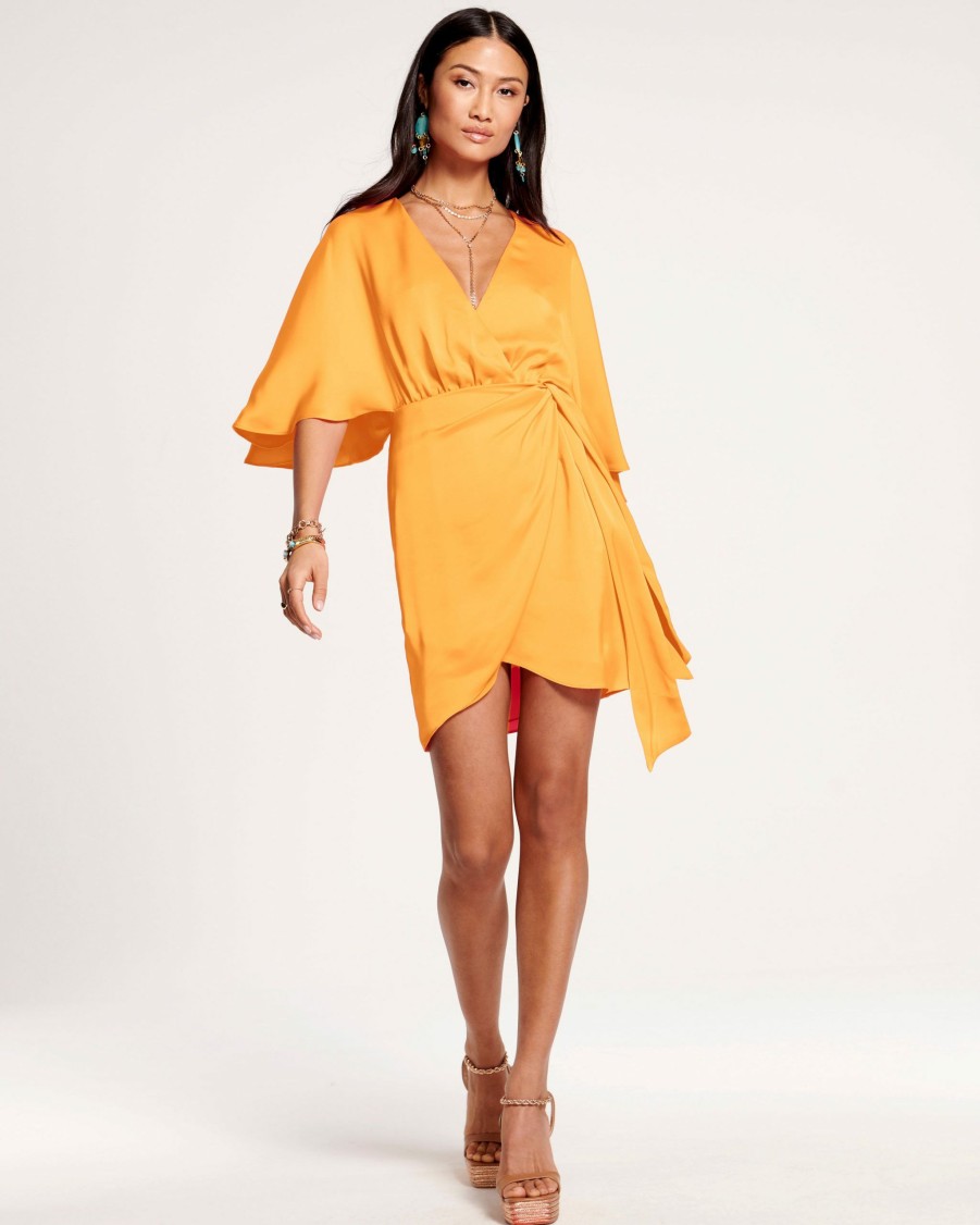 Dresses Ramy Brook | Ramy Brook All New Arrivals Alexis Wrap Mini Dress Radiant Yellow