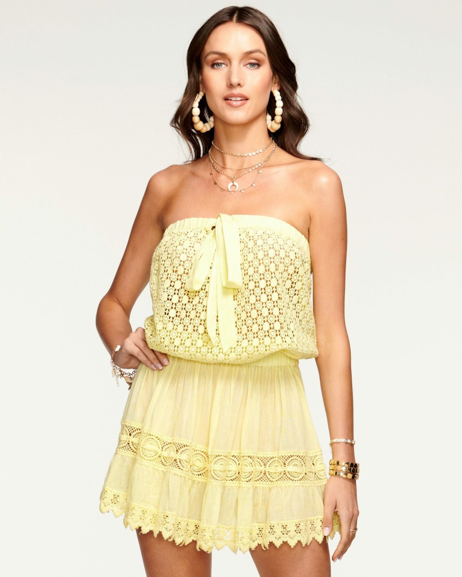 Swim Ramy Brook | Ramy Brook Lizzie Coverup Mini Dress All New Arrivals Pineapple