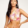 Swim Ramy Brook | Ramy Brook Printed Rocky One-Shoulder Bikini Top New Swim Pineapple