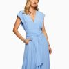 Clothing Ramy Brook | Ramy Brook Rebecca Short Sleeve Maxi Dress Ocean