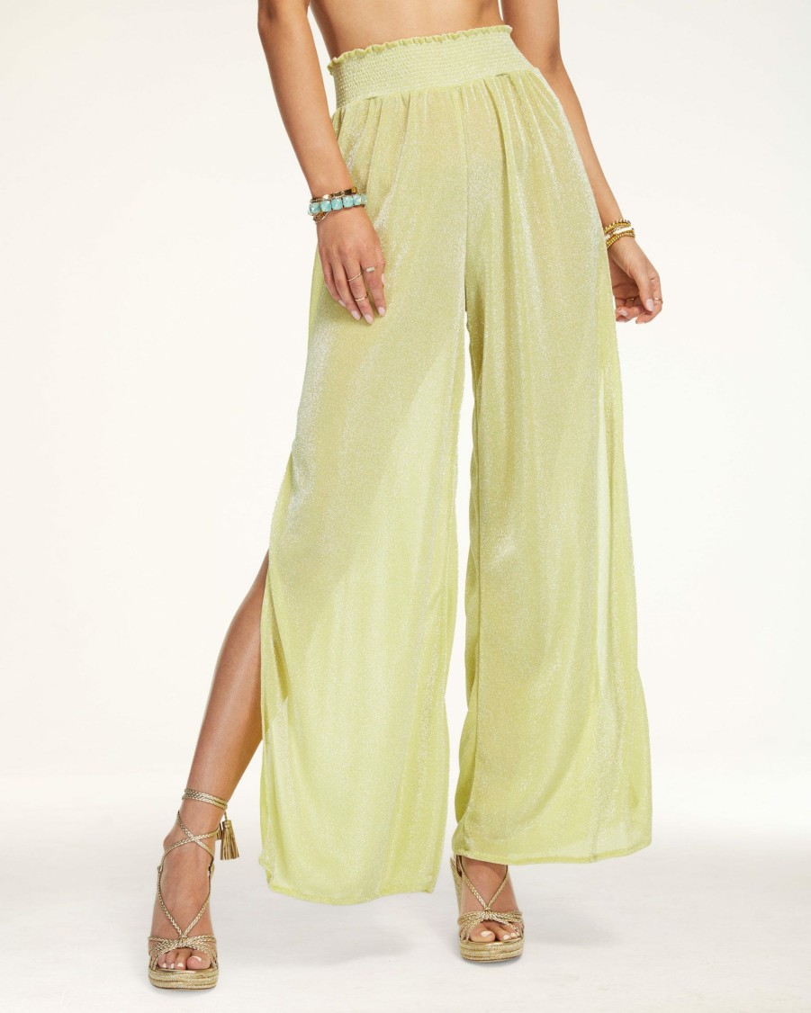 Swim Ramy Brook | Ramy Brook Shop All Knit Athena Palazzo Pant Light Limelight