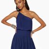 Dresses Ramy Brook | Ramy Brook All New Arrivals Leah One Shoulder Mini Dress Spring Navy