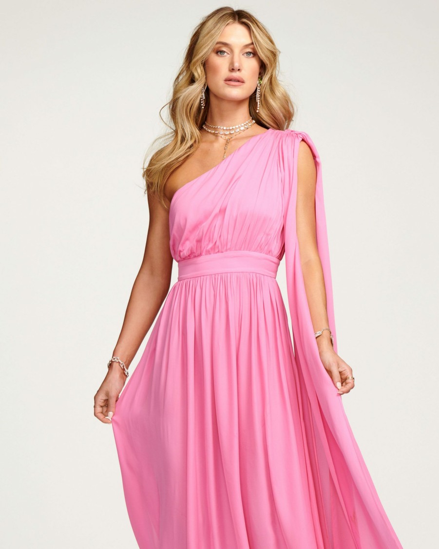 Dresses Ramy Brook | Ramy Brook Athena One-Shoulder Maxi Dress All New Arrivals Wild Pink