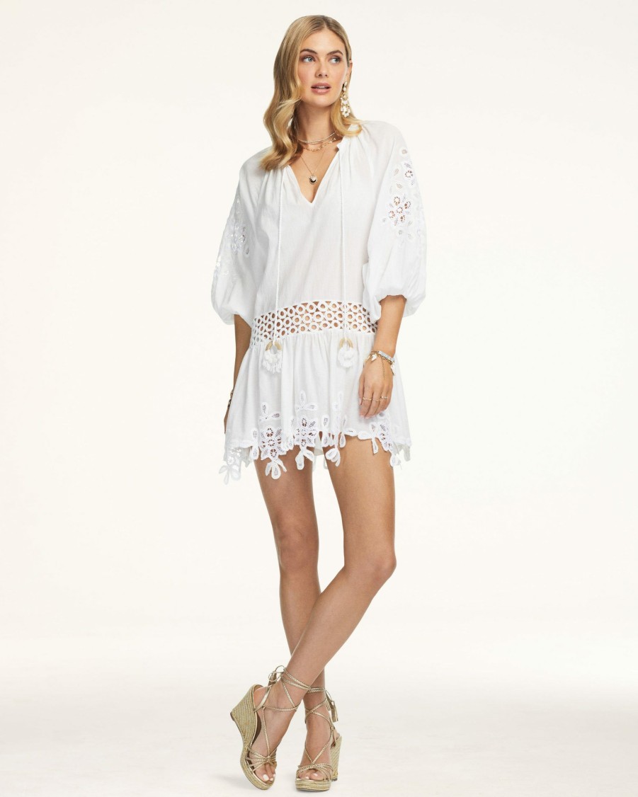 Swim Ramy Brook | Ramy Brook Linus Coverup Mini Dress White