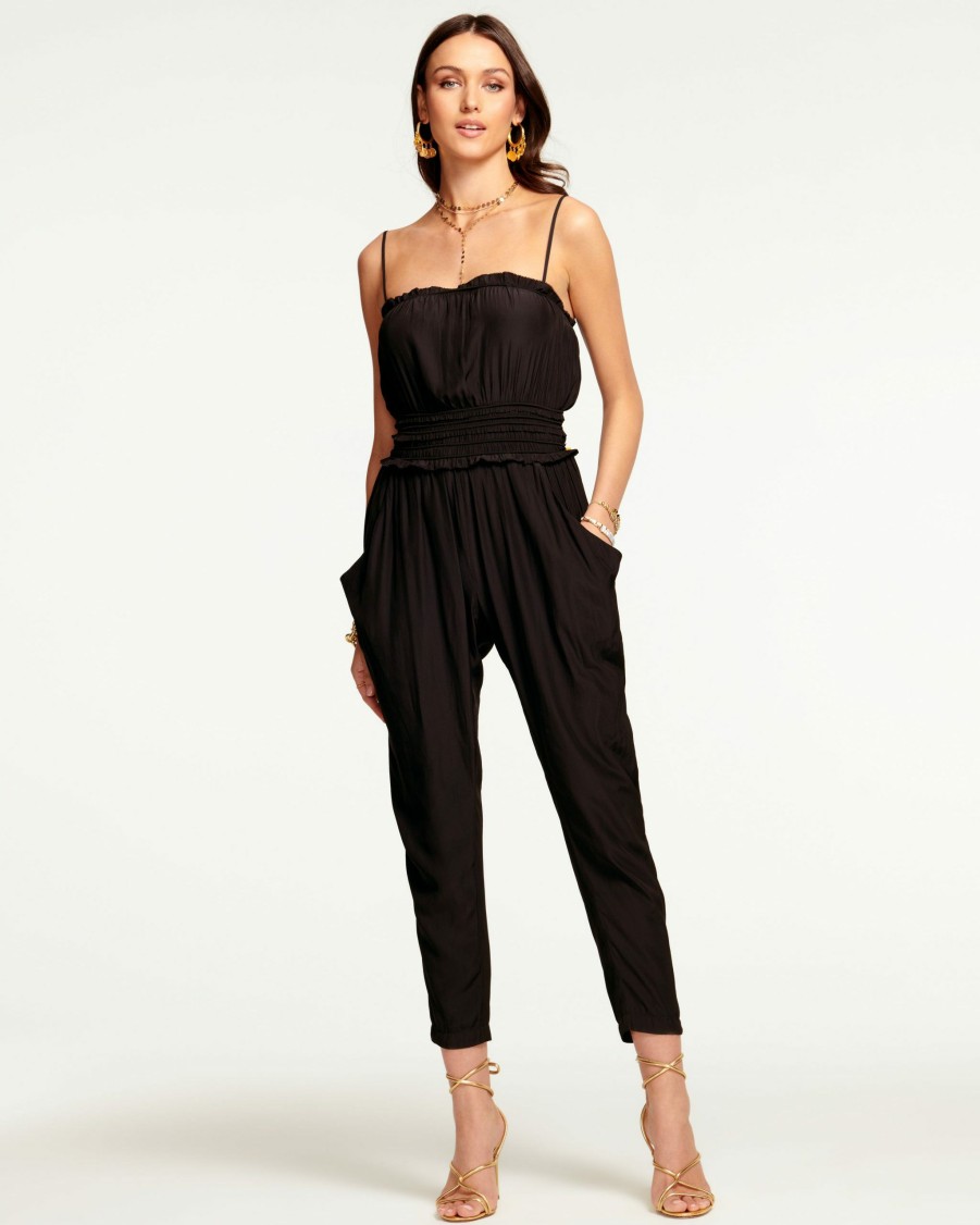 Dresses Ramy Brook | Ramy Brook Starr Spaghetti Strap Jumpsuit All New Arrivals Black