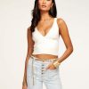 Clothing Ramy Brook | Ramy Brook Braxton V-Neck Tank Top Ivory