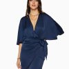 Dresses Ramy Brook | Ramy Brook Shop All Alexis Wrap Mini Dress Navy