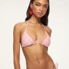 Swim Ramy Brook | Ramy Brook Printed Sena Triangle Bikini Top Electric Orange