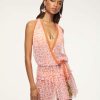 Swim Ramy Brook | Ramy Brook Shop All Printed Donica Coverup Mini Dress Electric Orange