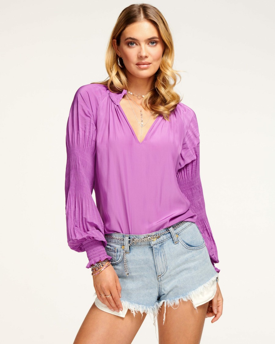 Clothing Ramy Brook | Ramy Brook Shop All Suzie Puff Sleeve Top Petunia