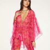 Swim Ramy Brook | Ramy Brook Printed Anora Coverup Mini Dress Seashell Pink