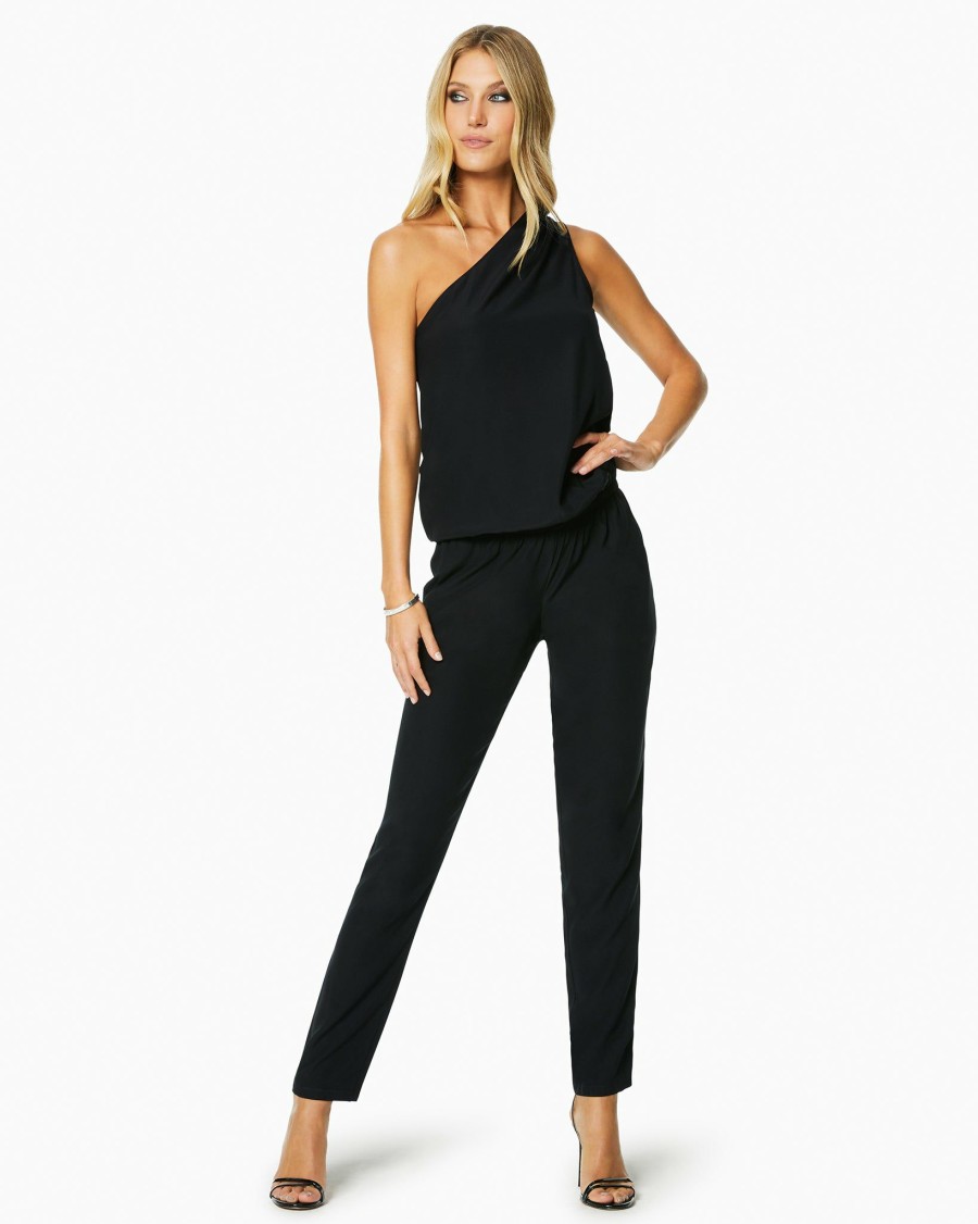 Dresses Ramy Brook | Ramy Brook Shop All Lulu One Shoulder Jumpsuit Black