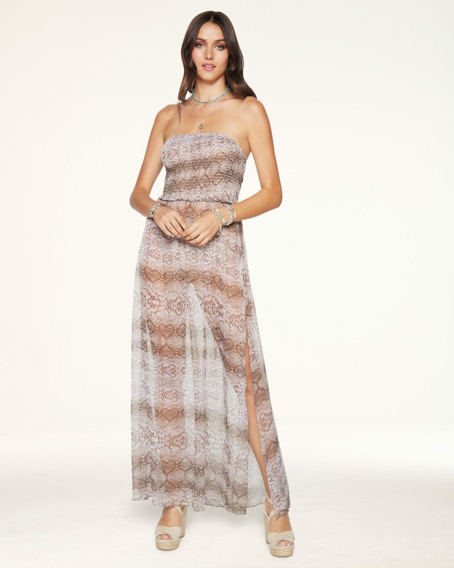 Swim Ramy Brook | Ramy Brook Printed Calista Coverup Maxi Dress Shop All Python Print