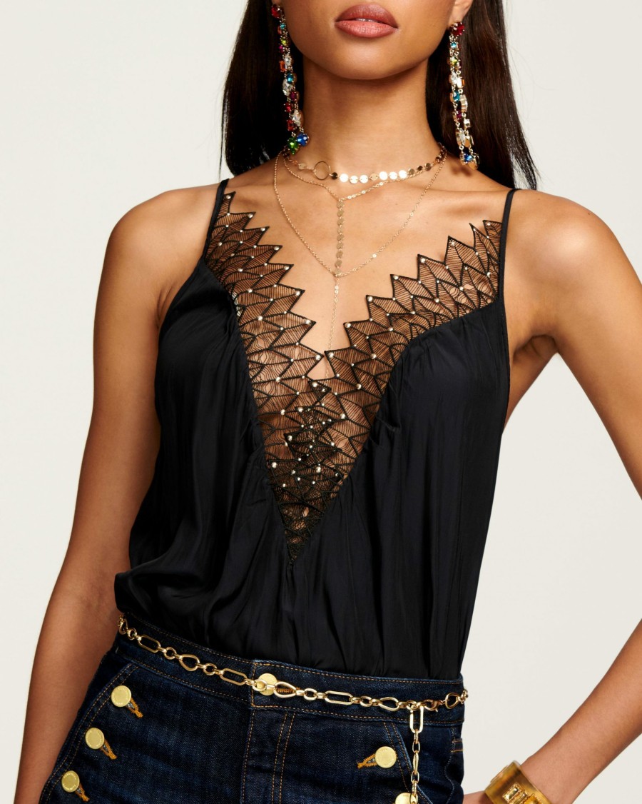 Clothing Ramy Brook | Ramy Brook Renee V-Neck Tank Top All New Arrivals Black