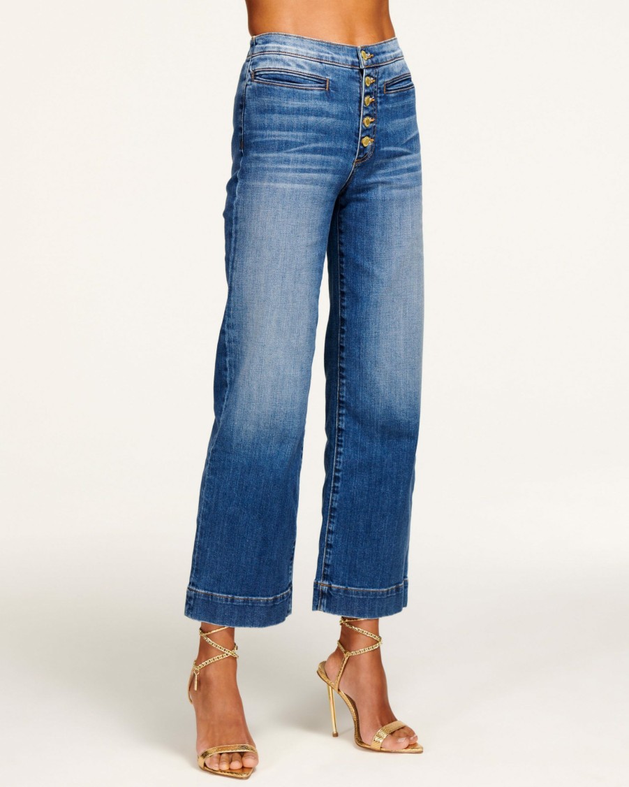 Clothing Ramy Brook | Ramy Brook Angela High-Rise Flare Jean Aged Wash