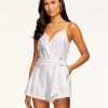 Clothing Ramy Brook | Ramy Brook Jennifer V-Neck Romper Sale Ivory