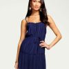 Dresses Ramy Brook | Ramy Brook Tatiana Tiered Mini Dress Spring Navy