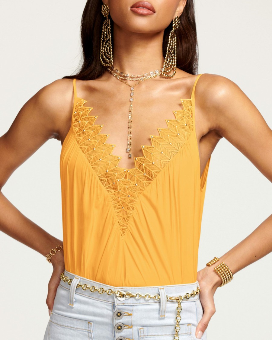 Clothing Ramy Brook | Ramy Brook Renee V-Neck Tank Top Radiant Yellow