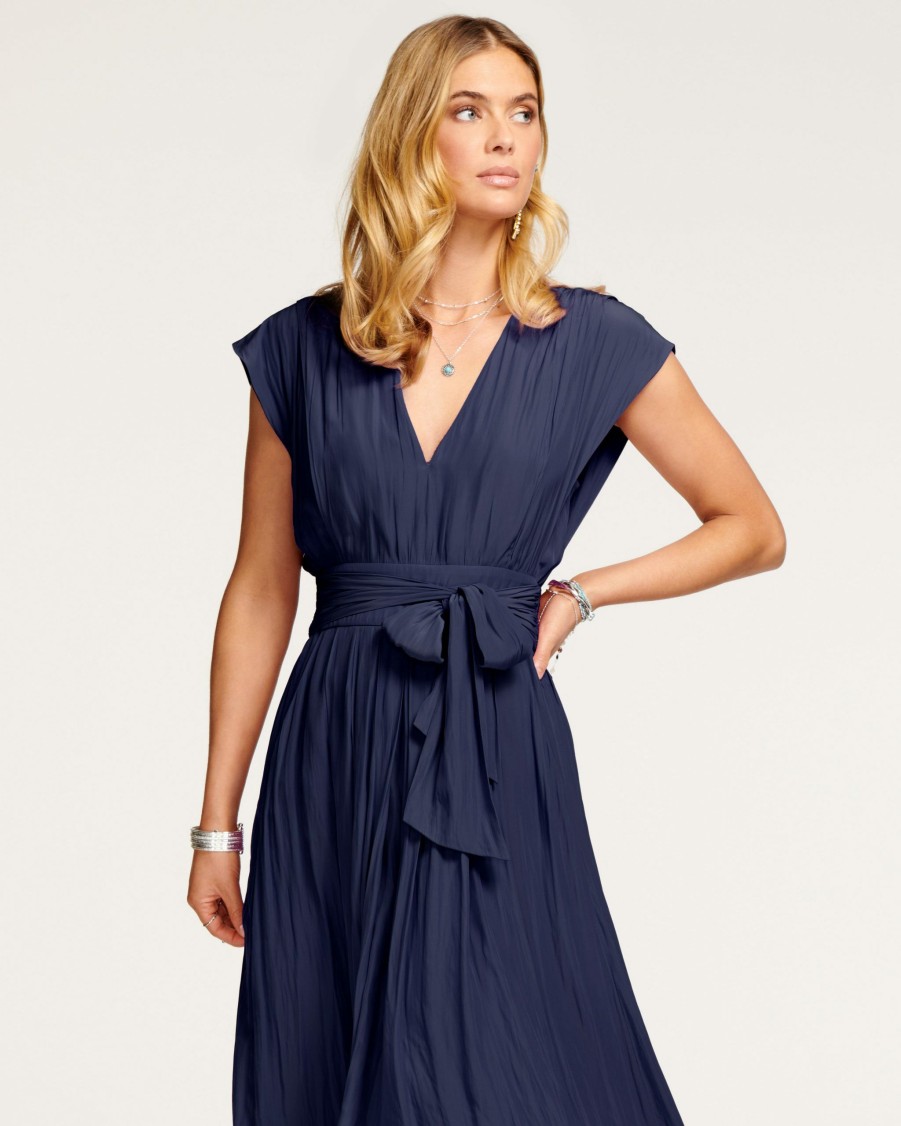 Dresses Ramy Brook | Ramy Brook Shop All Rebecca Short Sleeve Maxi Dress Spring Navy