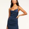 Dresses Ramy Brook | Ramy Brook Kiki Cowl Neck Mini Dress Spring Navy