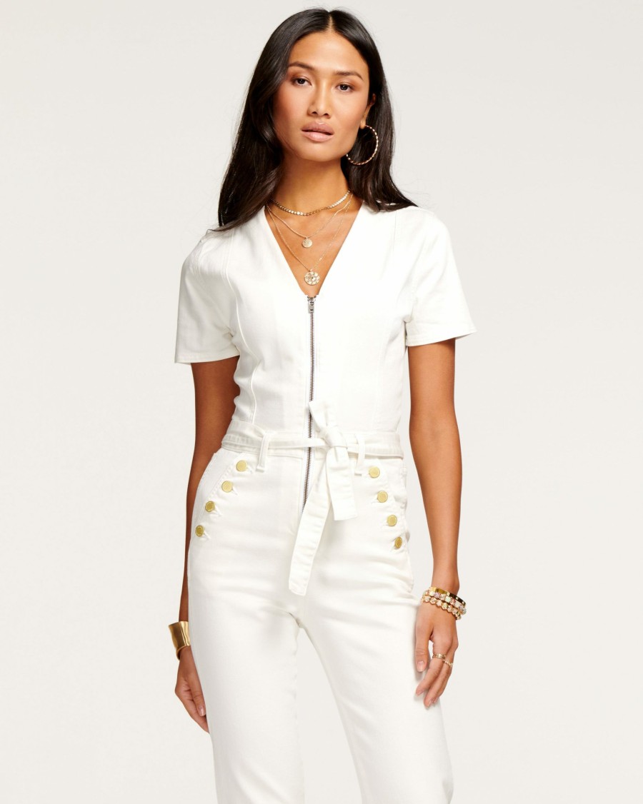 Dresses Ramy Brook | Ramy Brook Helena Denim Jumpsuit White