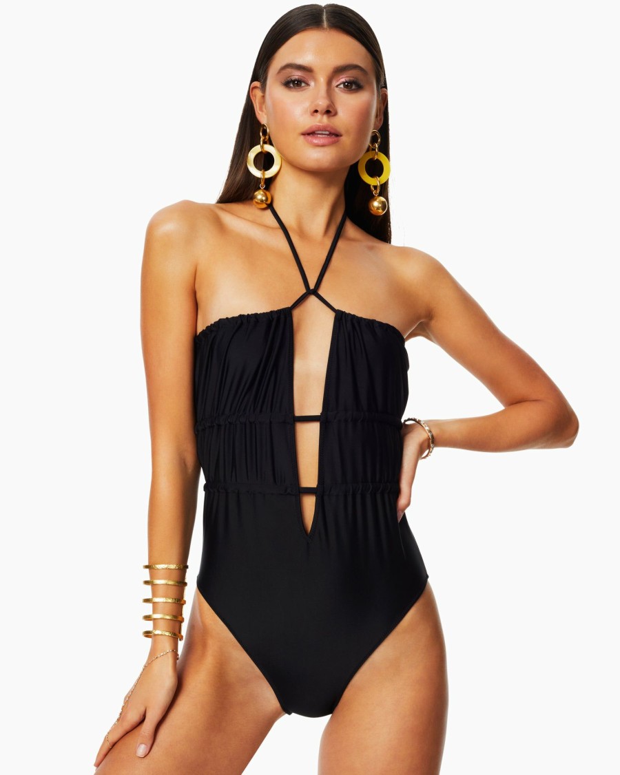 Swim Ramy Brook | Ramy Brook Marta Strapless One Piece Swimsuit Shop All Black