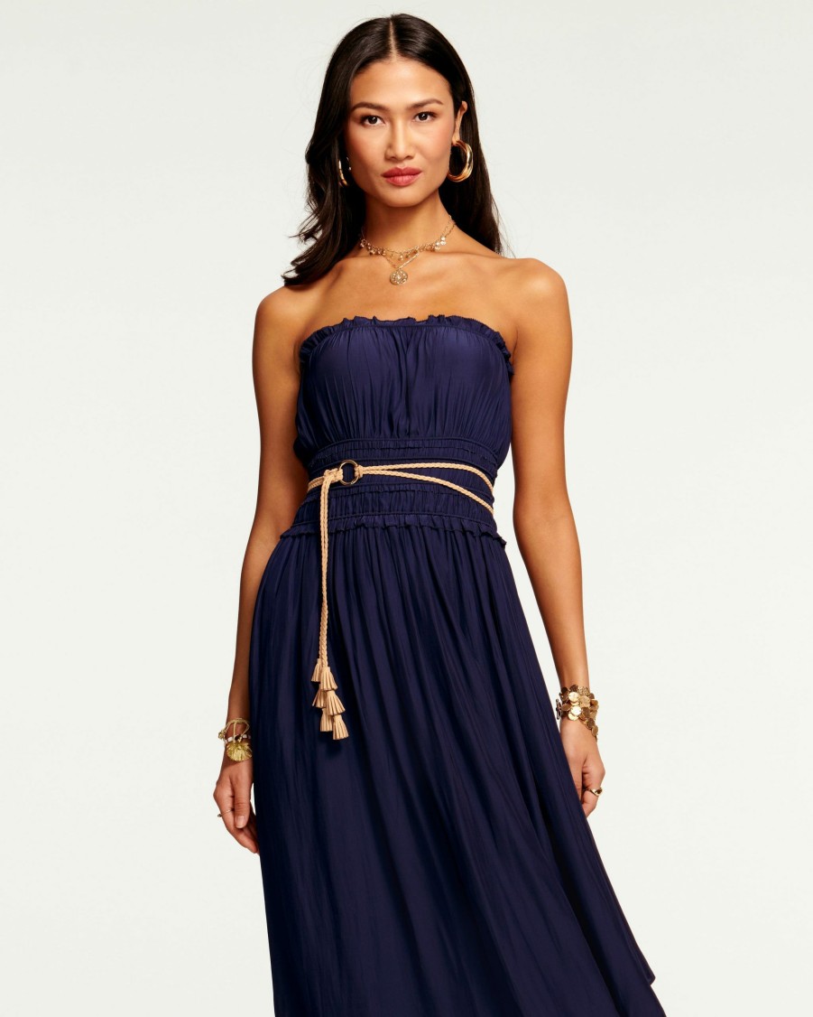 Dresses Ramy Brook | Ramy Brook All New Arrivals Laura Strapless Midi Dress Spring Navy