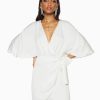 Dresses Ramy Brook | Ramy Brook Shop All Alexis Wrap Mini Dress Ivory