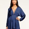 Clothing Ramy Brook | Ramy Brook Tanya V-Neck Mini Dress Spring Navy