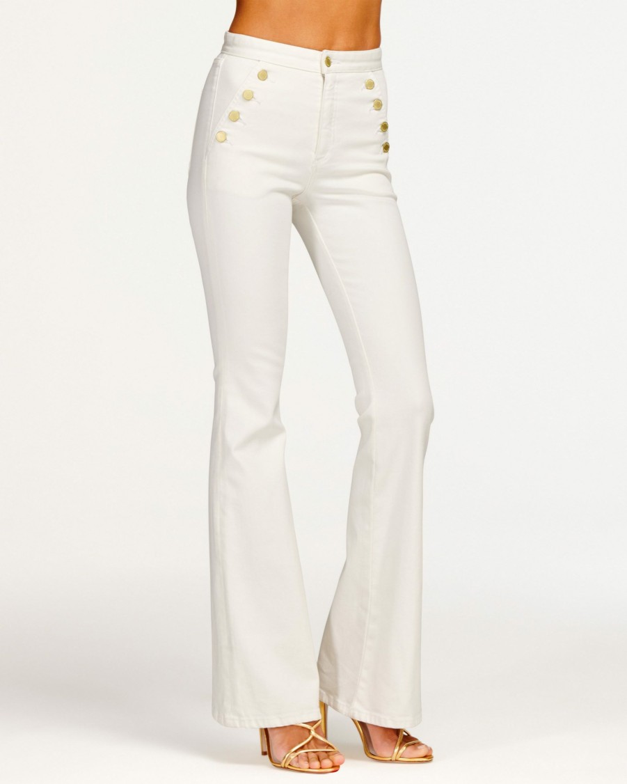 Clothing Ramy Brook | Ramy Brook Helena High-Rise Flare Jean All New Arrivals White