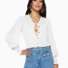 Clothing Ramy Brook | Ramy Brook Isla Puff Sleeve Blouse Ivory