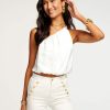 Dresses Ramy Brook | Ramy Brook Cheryl One Shoulder Crop Top Shop All Ivory