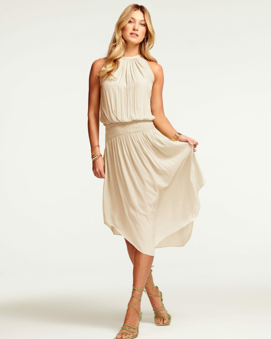 Dresses Ramy Brook | Ramy Brook Audrey Smocked Midi Dress Shop All Sandstone