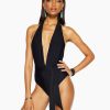 Swim Ramy Brook | Ramy Brook Verona Halter One Piece Swimsuit Black