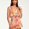 Swim Ramy Brook | Ramy Brook Printed Tanya Coverup Romper Pineapple