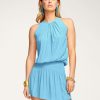 Dresses Ramy Brook | Ramy Brook Paris Sleeveless Mini Dress All New Arrivals Sky