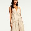 Dresses Ramy Brook | Ramy Brook Hester Tiered V-Neck Maxi Dress Sandstone