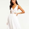 Dresses Ramy Brook | Ramy Brook All New Arrivals Barb Lace V-Neck Maxi Dress Ivory