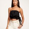 Clothing Ramy Brook | Ramy Brook All New Arrivals Molly Strapless Crop Top Black