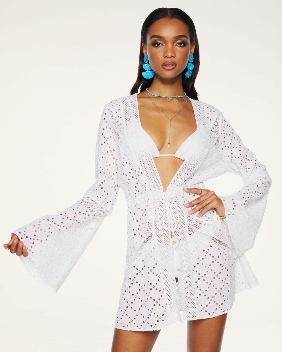 Swim Ramy Brook | Ramy Brook Simona Coverup Mini Dress Shop All White